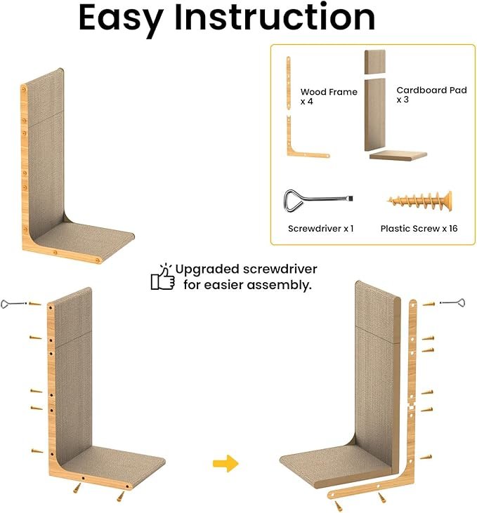Conlun Arranhador de papelão para gatos 4 Conlun Arranhador de papelão para gatos - Imagem 4