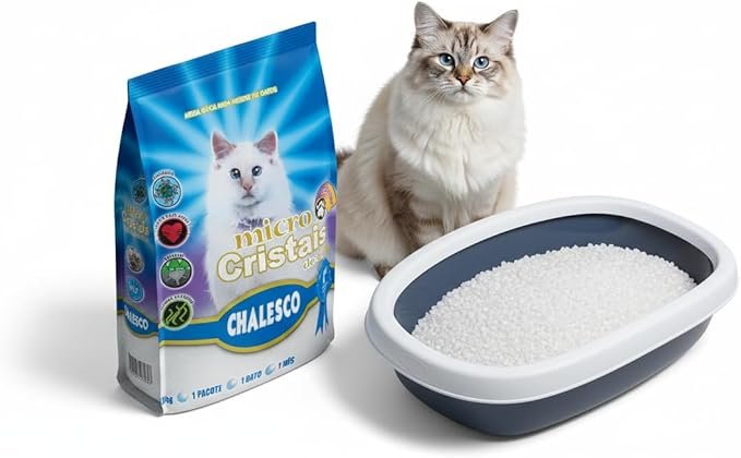 Areia Higiênica Micro Sílica Chalesco para Gatos 1,8 kg – Alta Absorção e Controle de Odores 2 Areia Higiênica Micro Sílica Chalesco para Gatos 1,8 kg – Alta Absorção e Controle de Odores - Imagem 2