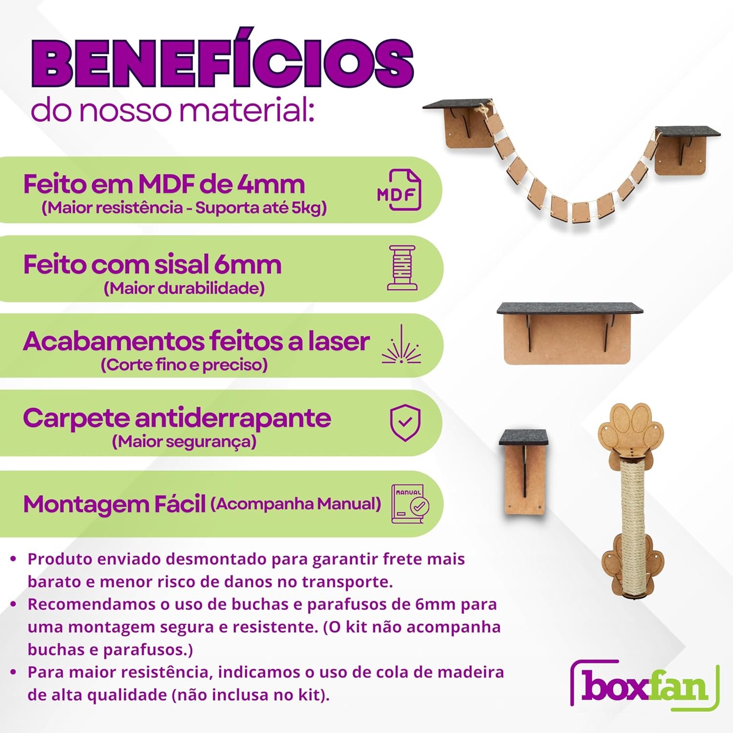 Playground para Gatos 15 Peças 2 Playground para Gatos 15 Peças - Imagem 2