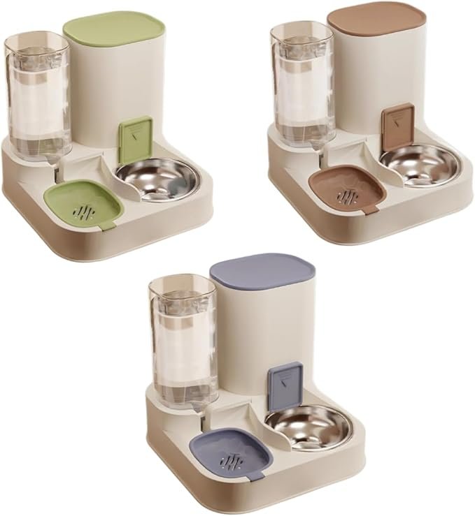 Bebedouro 1.3L com Comedouro 2.3Kg Alimentador Duplo 2 em 1 Automático Pet 1 Bebedouro 1.3L com Comedouro 2.3Kg Alimentador Duplo 2em1 Automático Pet Cães Cachorros Gatos