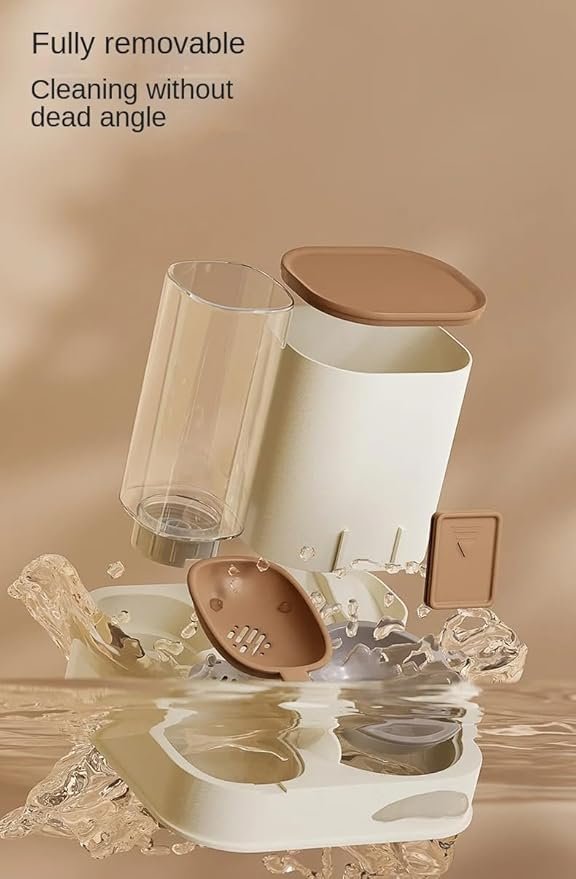 Bebedouro 1.3L com Comedouro 2.3Kg Alimentador Duplo 2 em 1 Automático Pet 5 Bebedouro 1.3L com Comedouro 2.3Kg Alimentador Duplo 2 em 1 Automático Pet - Imagem 5