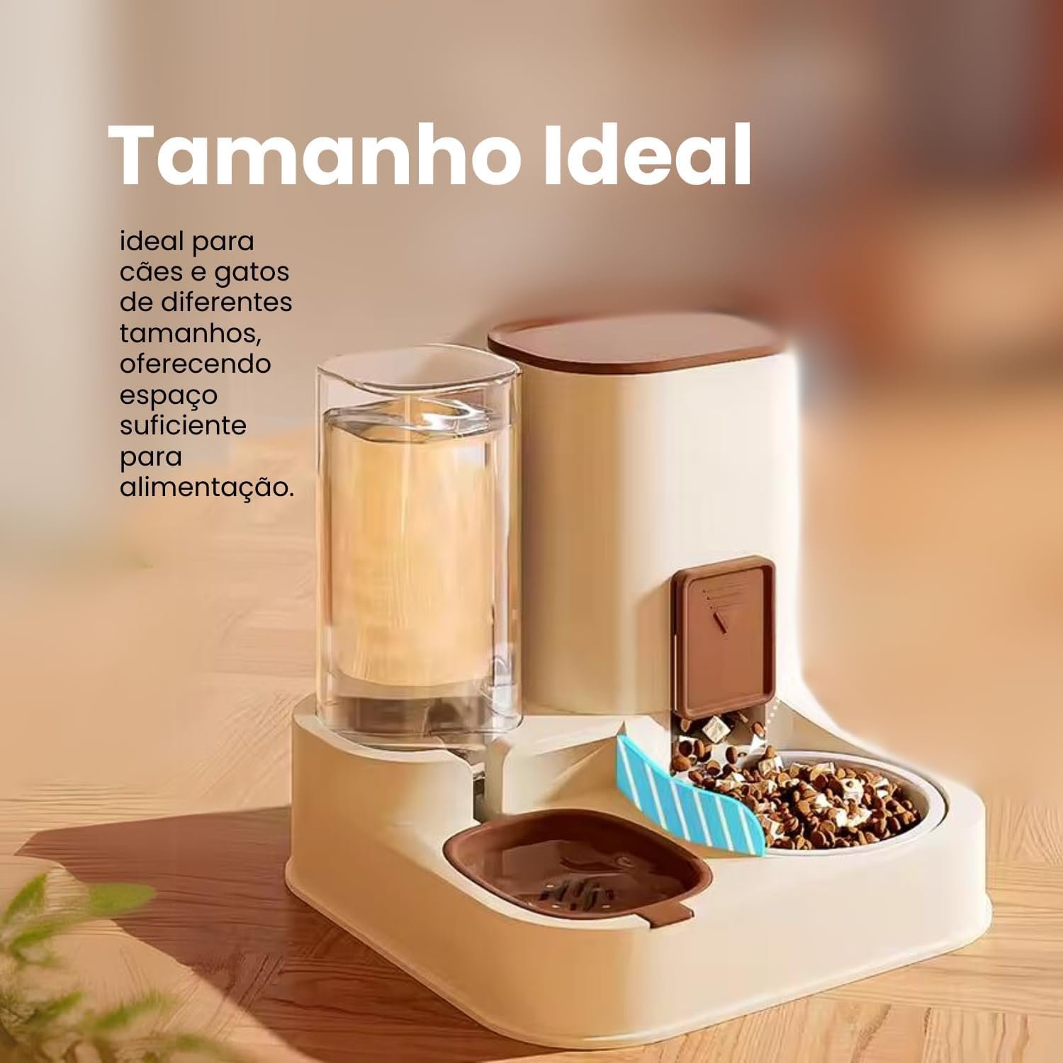 Bebedouro 1.3L com Comedouro 2.3Kg Alimentador Duplo 2 em 1 Automático Pet 3 Bebedouro 1.3L com Comedouro 2.3Kg Alimentador Duplo 2 em 1 Automático Pet - Imagem 3