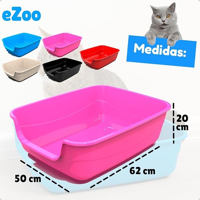 Caixa de areia para Gatos Nude Caixona Extra Grande 62x50 3 Caixa de areia para Gatos Nude Caixona Extra Grande 62x50 - Imagem 3