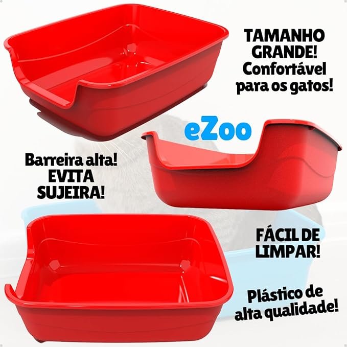 Caixa de areia para Gatos Nude Caixona Extra Grande 62x50 2 Caixa de areia para Gatos Nude Caixona Extra Grande 62x50 - Imagem 2