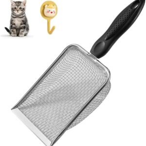 JINYUHAY Pazinha coletora de fezes Aço Inox para Gatos