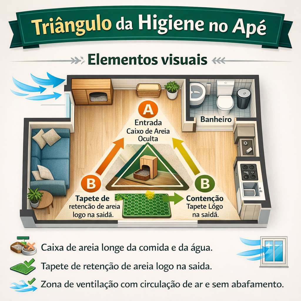 Gatificação e Higiene: 7 Itens Indispensáveis para Apartamento 19 Triângulo-de-higiene-no-apartamento