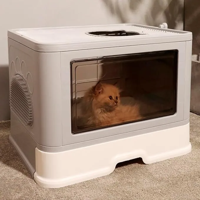 HOME 2 Banheiro para Gato Caixa Areia Fechada Anti Odor do reino do gato