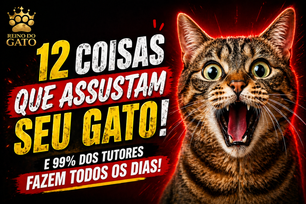 coisas que os gatos morrem de medo