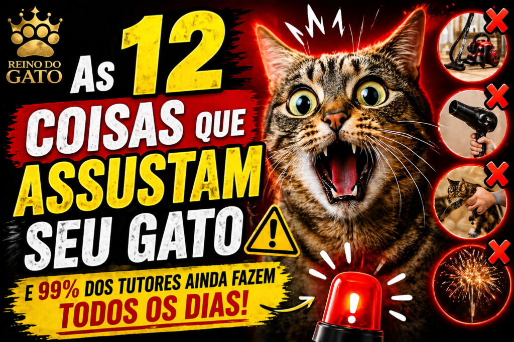 coisas que os gatos morrem de medo