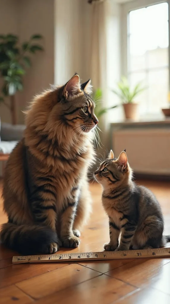 Maine coon gigante vs gato comum