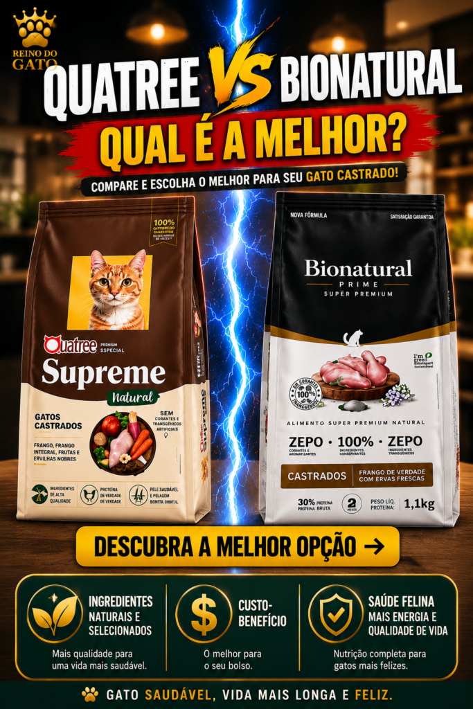 Duelo felino 2026 quatree supreme x bionatural prime